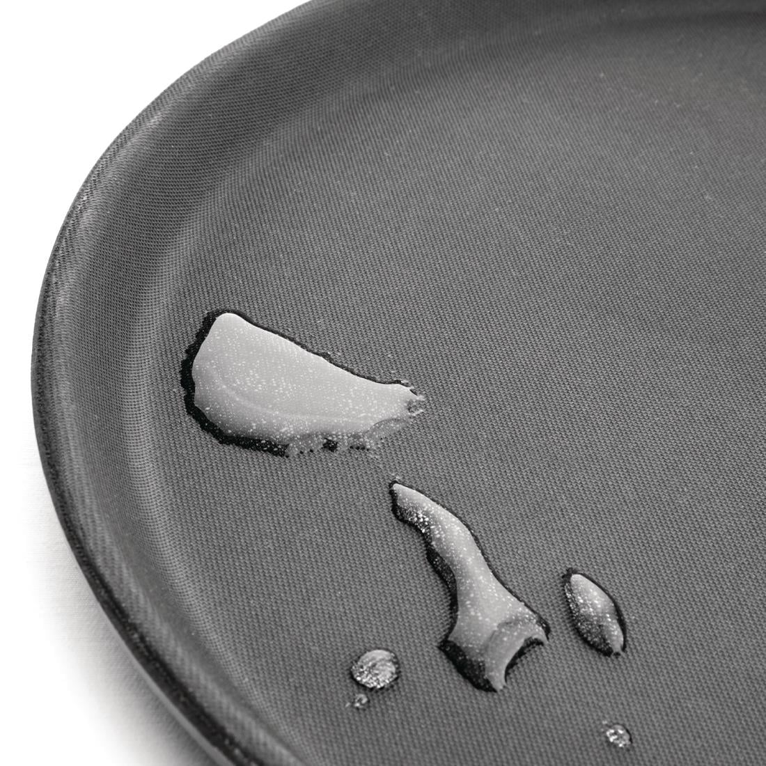 Plateau antidérapant en plastique Olympia Kristallon rond noir 356mm — C557
