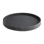 Plateau antidérapant en fibre de verre Olympia Kristallon rond noir 406mm — J847