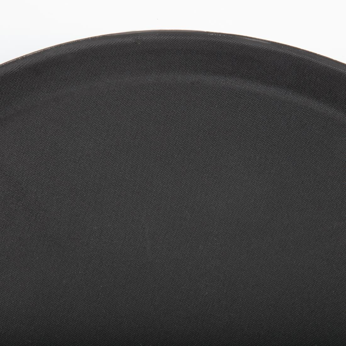 Plateau antidérapant en fibre de verre Olympia Kristallon rond noir 406mm — J847