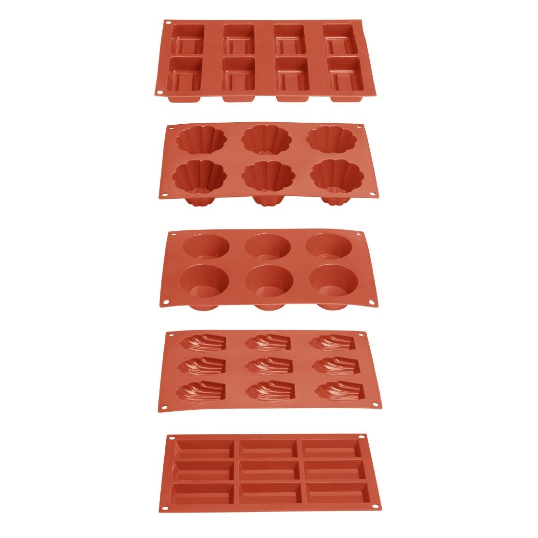 Plaque de 9 moules à gâteau en silicone Vogue — JA311