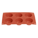 Plaque de 6 moules à gâteau rond en silicone Vogue — JA313