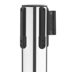 Barrière rétractable en inox poli Bolero sangle noire 3 m (lot de 2) — JA341