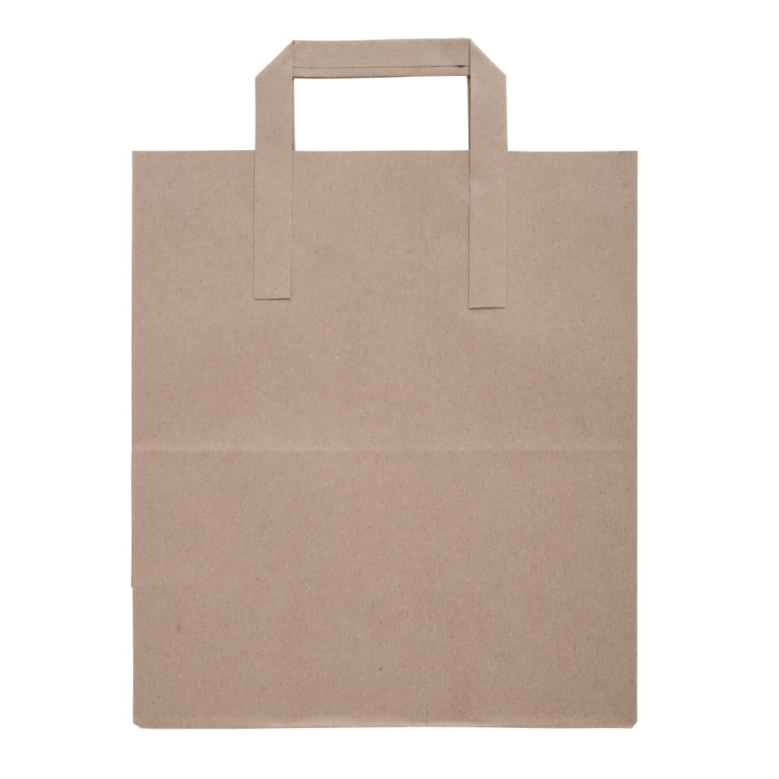 Grands sacs en papier marron à poignées plates Fiesta Recyclables (lot de 250) — JA529