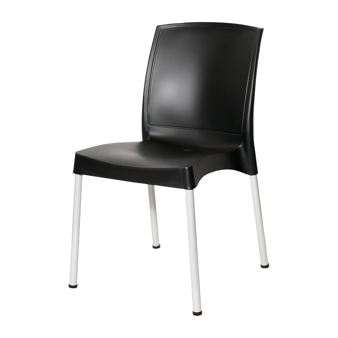 Chaises en polypropylène Bolero Elements noires (lot de 4) — JA918