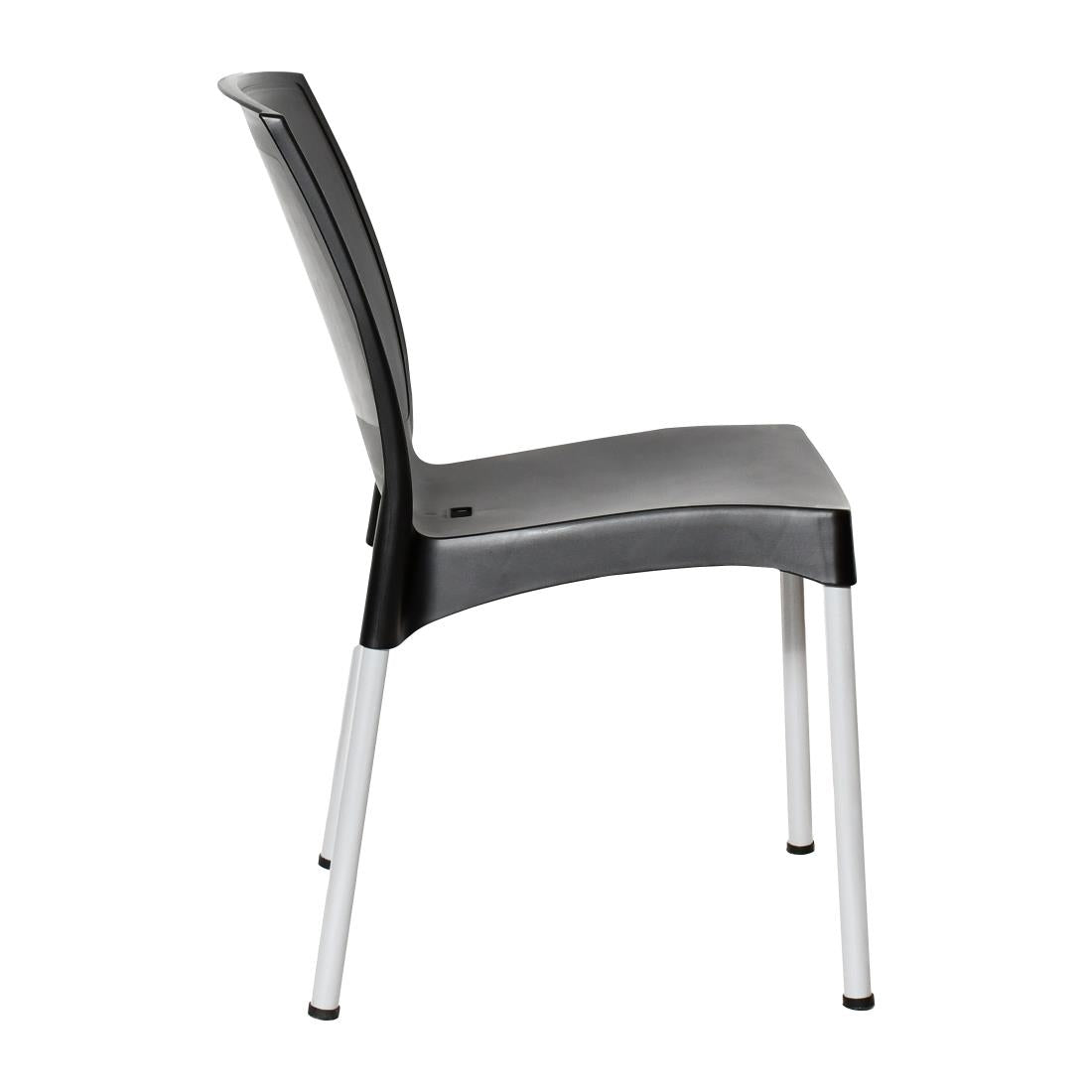 Chaises en polypropylène Bolero Elements noires (lot de 4) — JA918