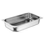 Bacs GN 1/1 en inox Nisbets Essentials 100 mm (lot de 3) — JB370