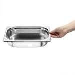 Bacs GN 1/2 en inox Nisbets Essentials 65 mm (lot de 3) — JB371