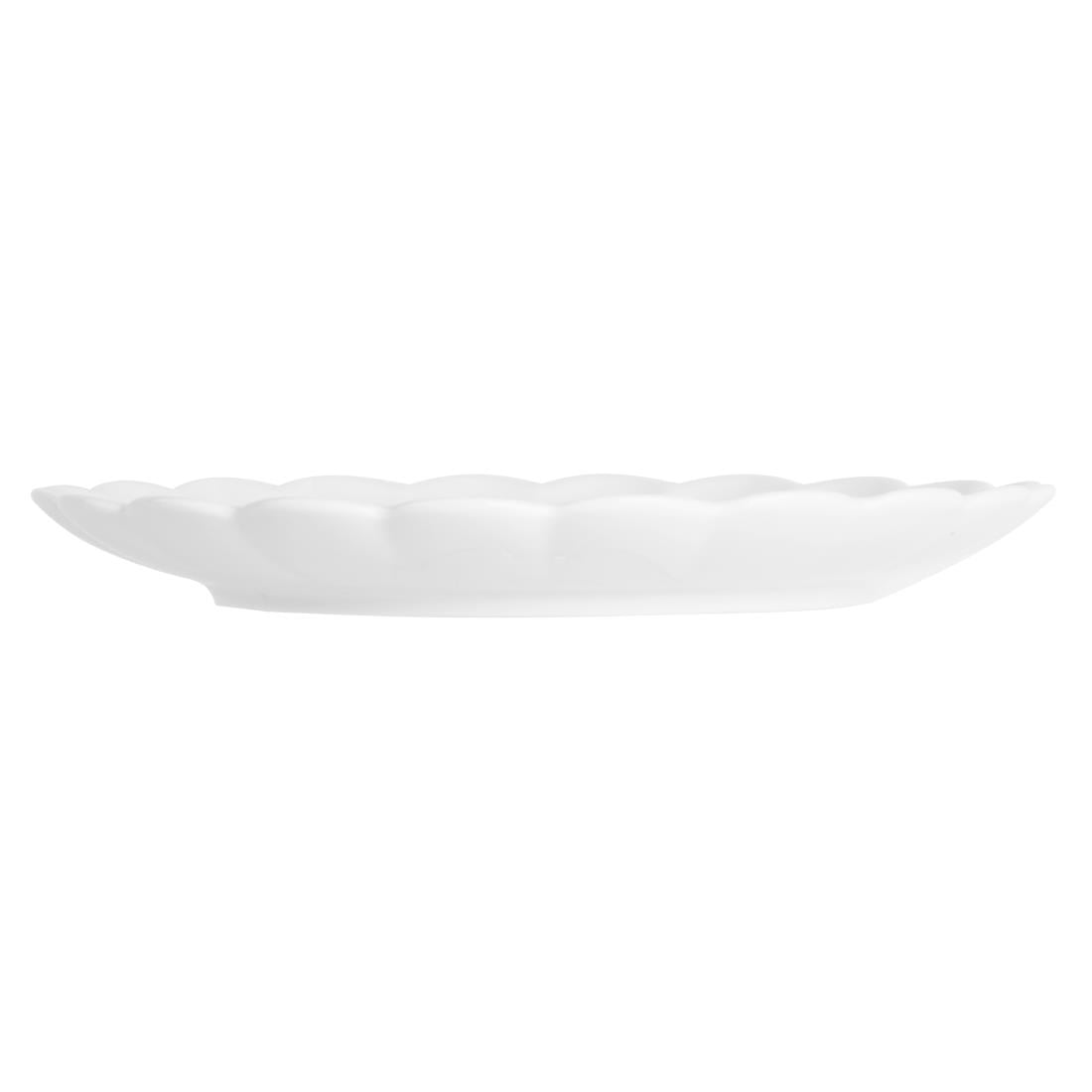Assiettes festonnées Olympia Bloom blanches 175 mm (lot de 6) — JB393