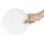Assiettes festonnées Olympia Bloom blanches 175 mm (lot de 6) — JB393