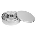 lot de 12 emporte-pièces ronds lisses en inox Vogue — JB551