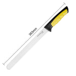 Couteau à trancher denté Hygiplas Pro jaune 25cm — JD218