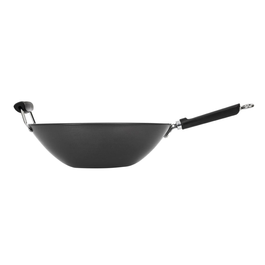 Wok antiadhésif fond plat 356mm — K250