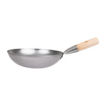 Wok fond plat en acier doux Vogue 254mm — K295