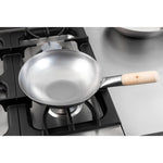 Wok fond plat en acier doux Vogue 254mm — K295