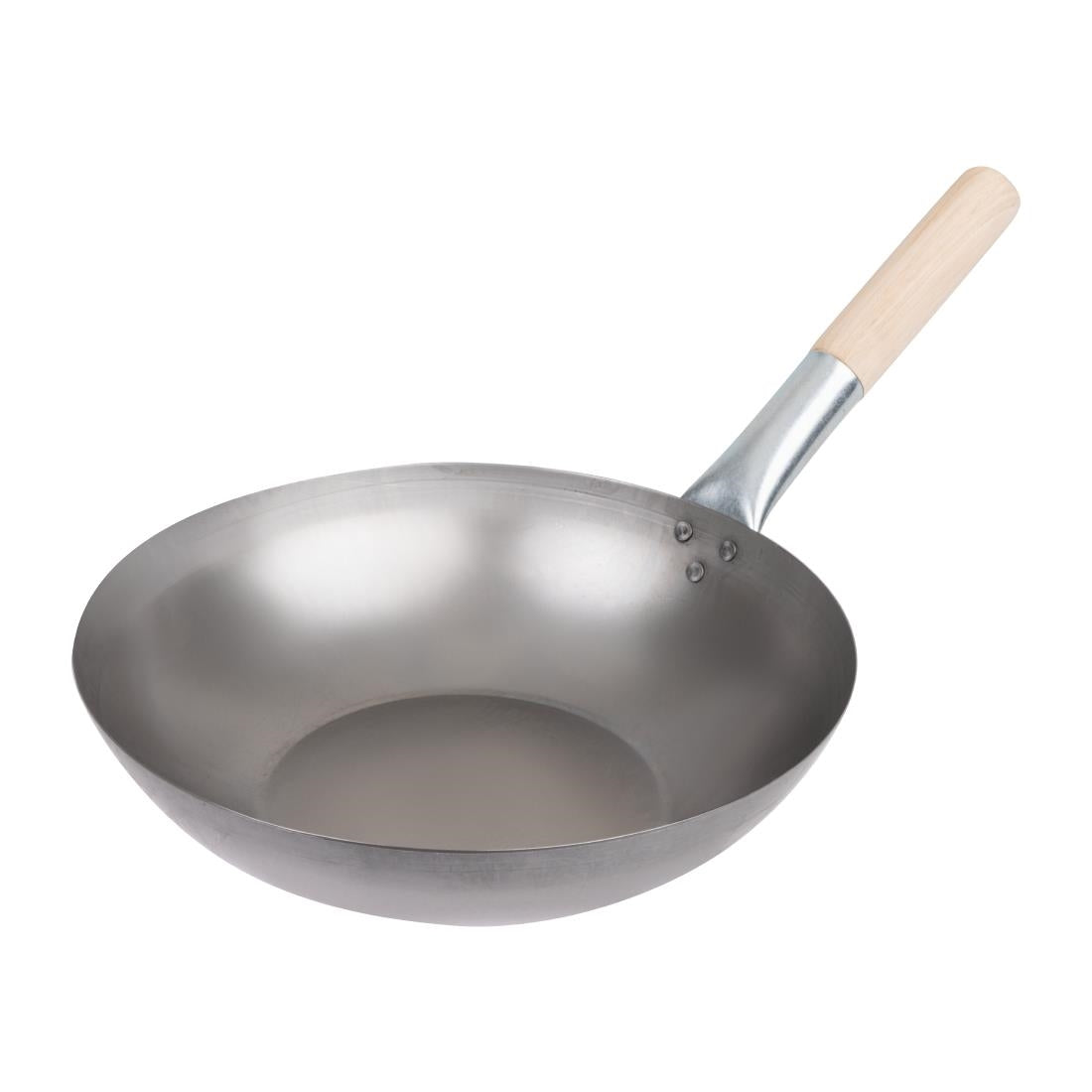 Wok en acier doux Vogue 330mm — K296