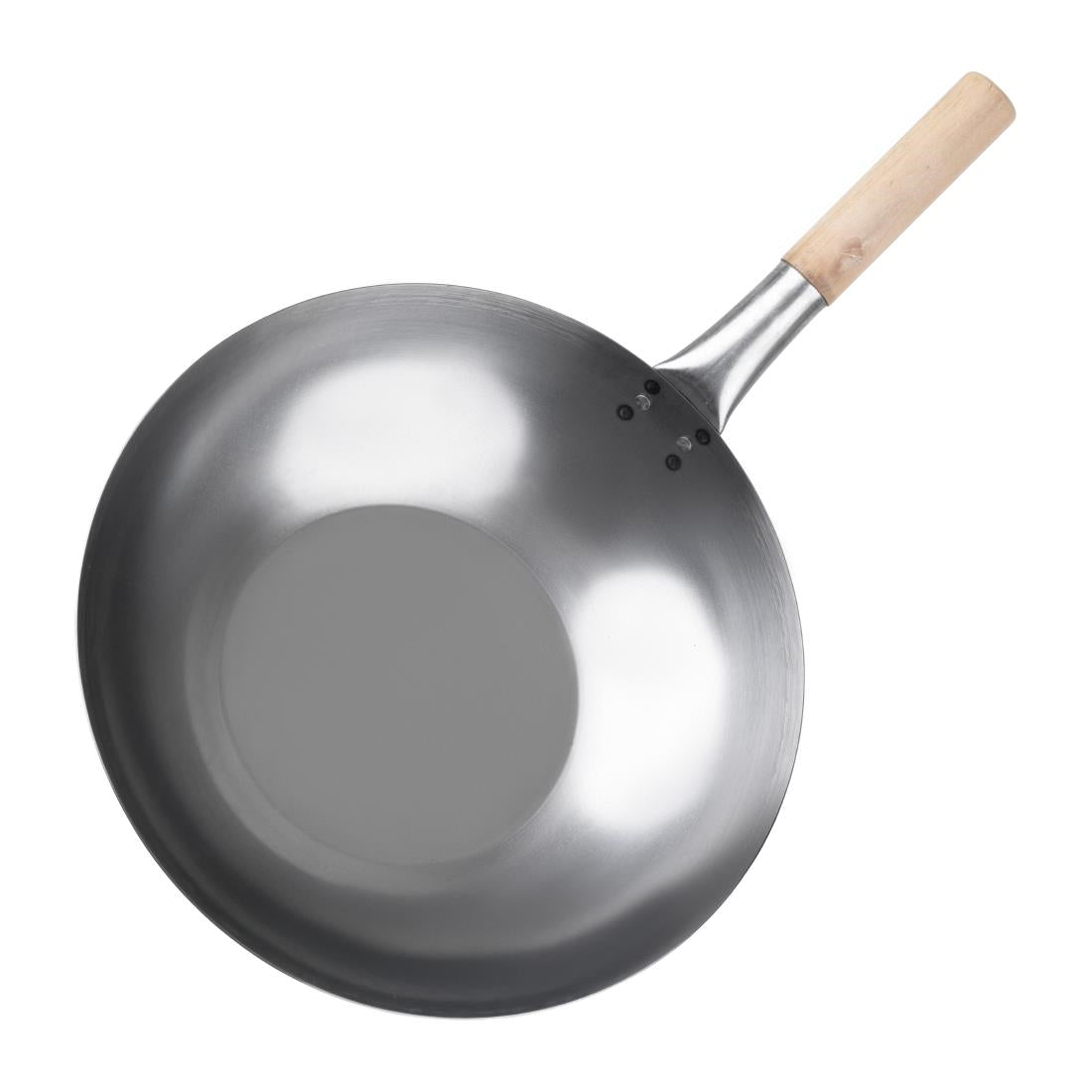 Wok en acier doux Vogue 35,6 cm — K297