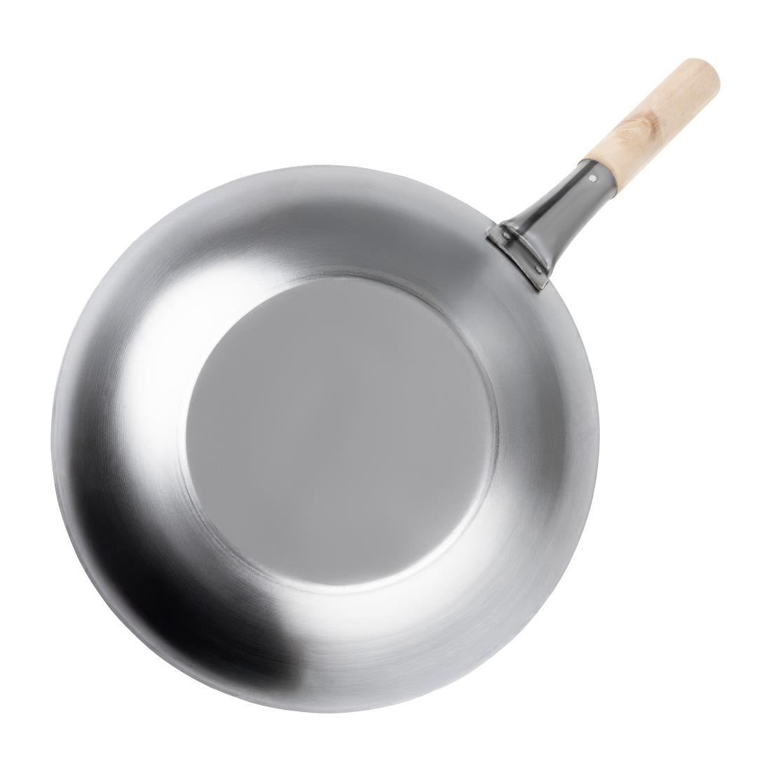 Wok en acier doux Vogue 35,6 cm — K297