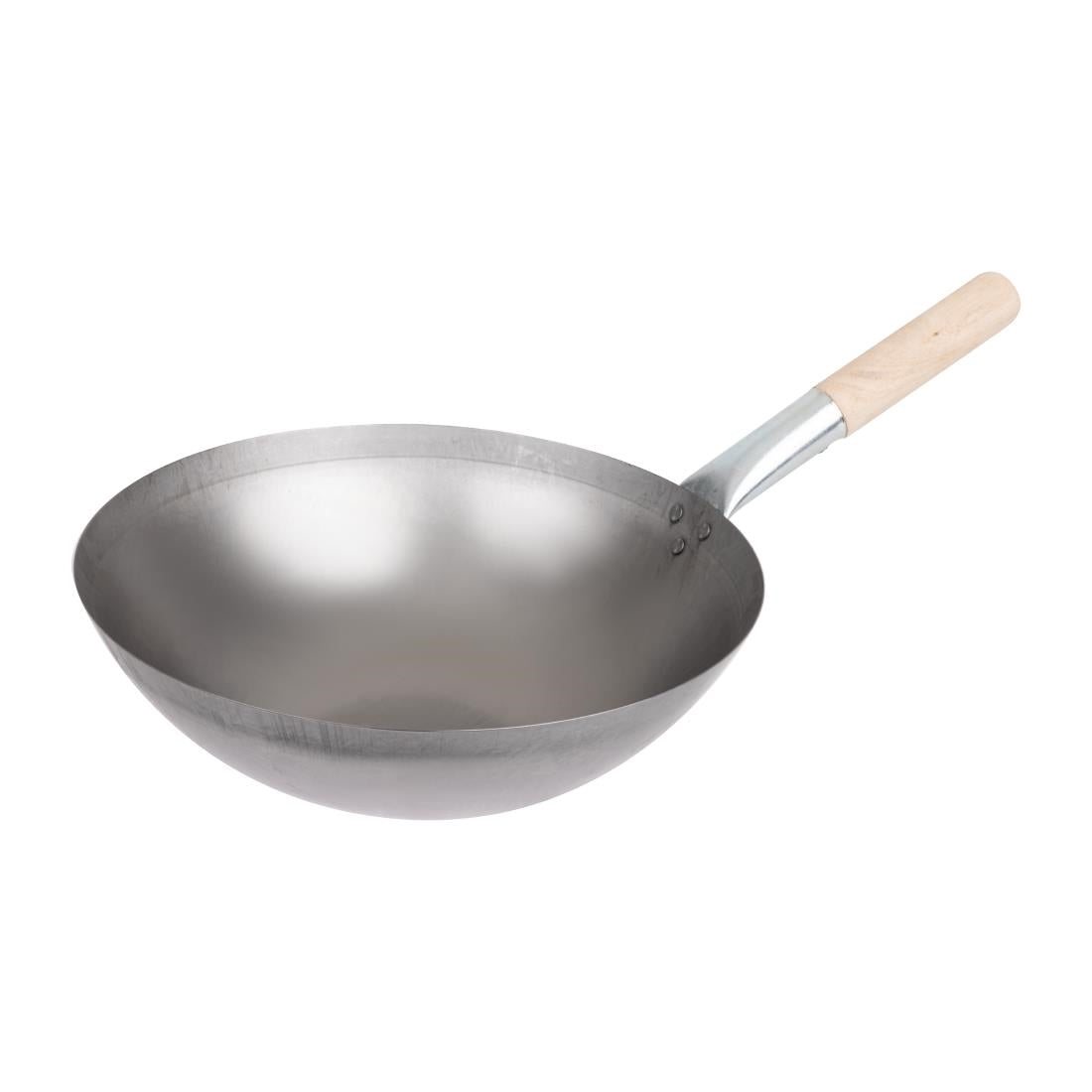 Wok conique en acier doux Vogue 356mm — K299