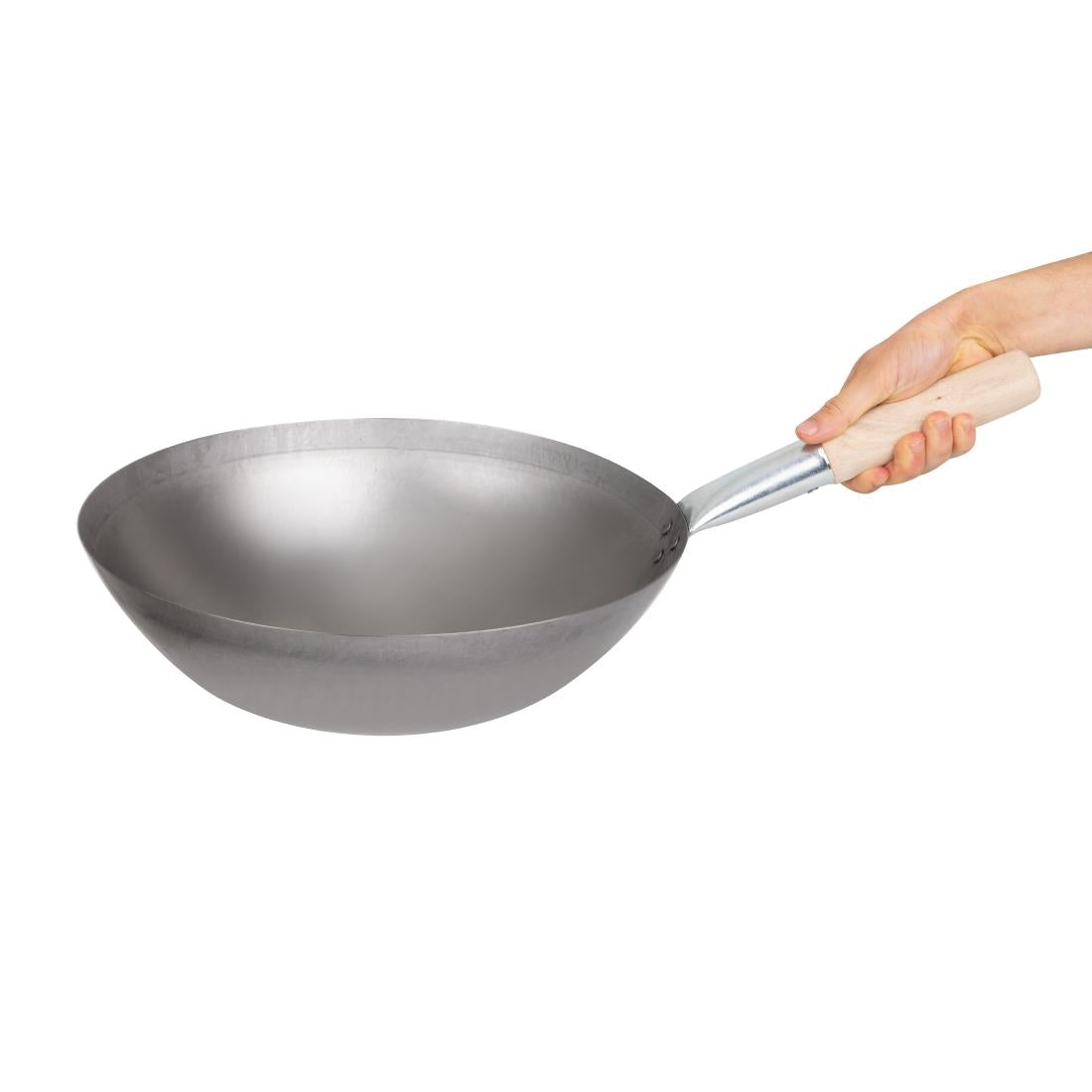 Wok conique en acier doux Vogue 356mm — K299