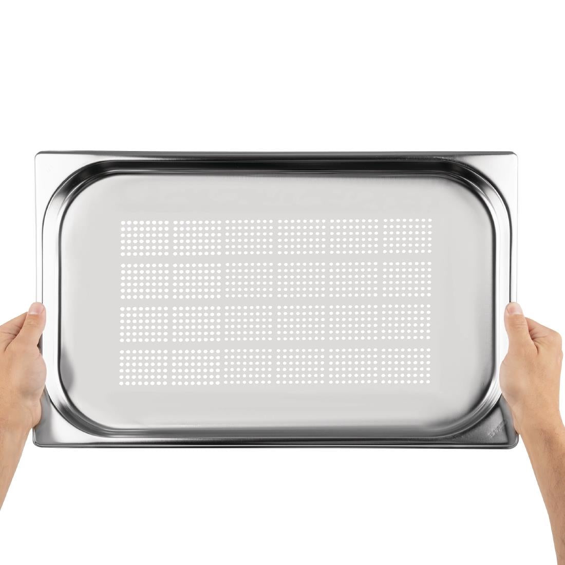 Bac Gastronorme inox perforé GN 1/1 20mm Vogue — K827