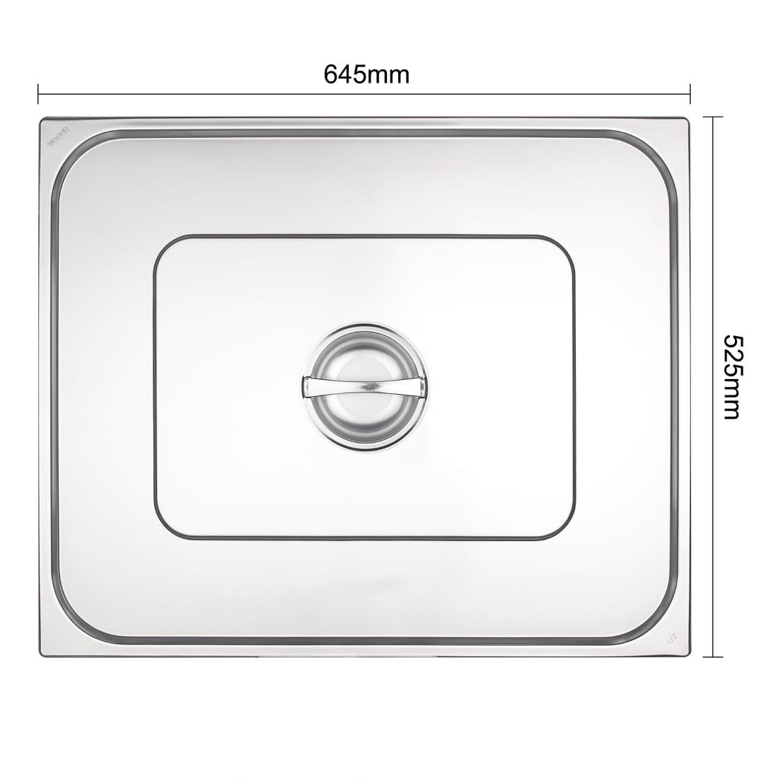 Couvercle GN 2/1 inox double Vogue — K939