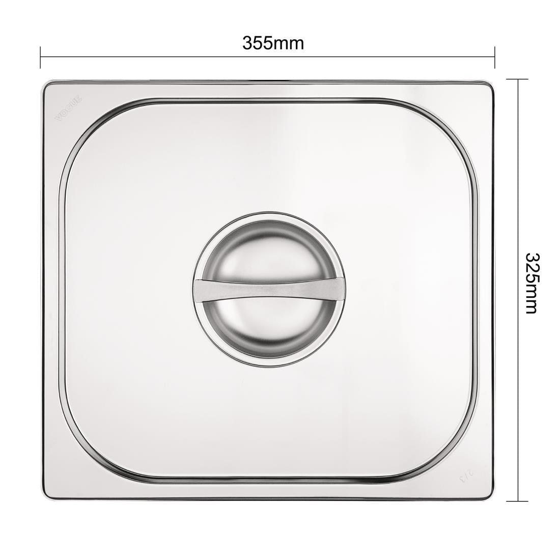 Couvercle GN 2/3 inox Vogue — K970
