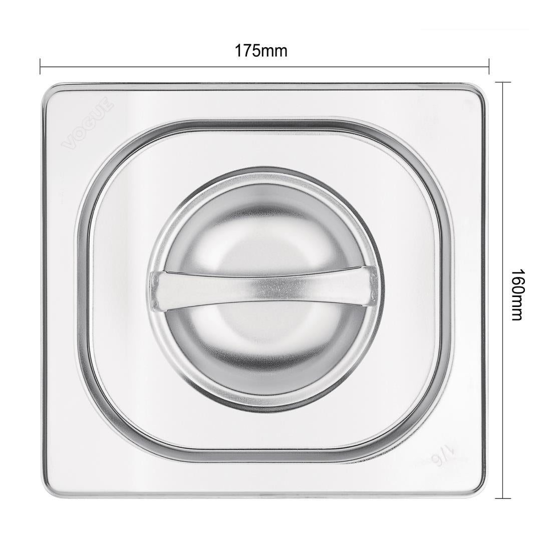 Couvercle GN 1/6 inox Vogue — K993