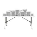Table pliante rectangulaire Bolero blanche 1,8 m — LL001