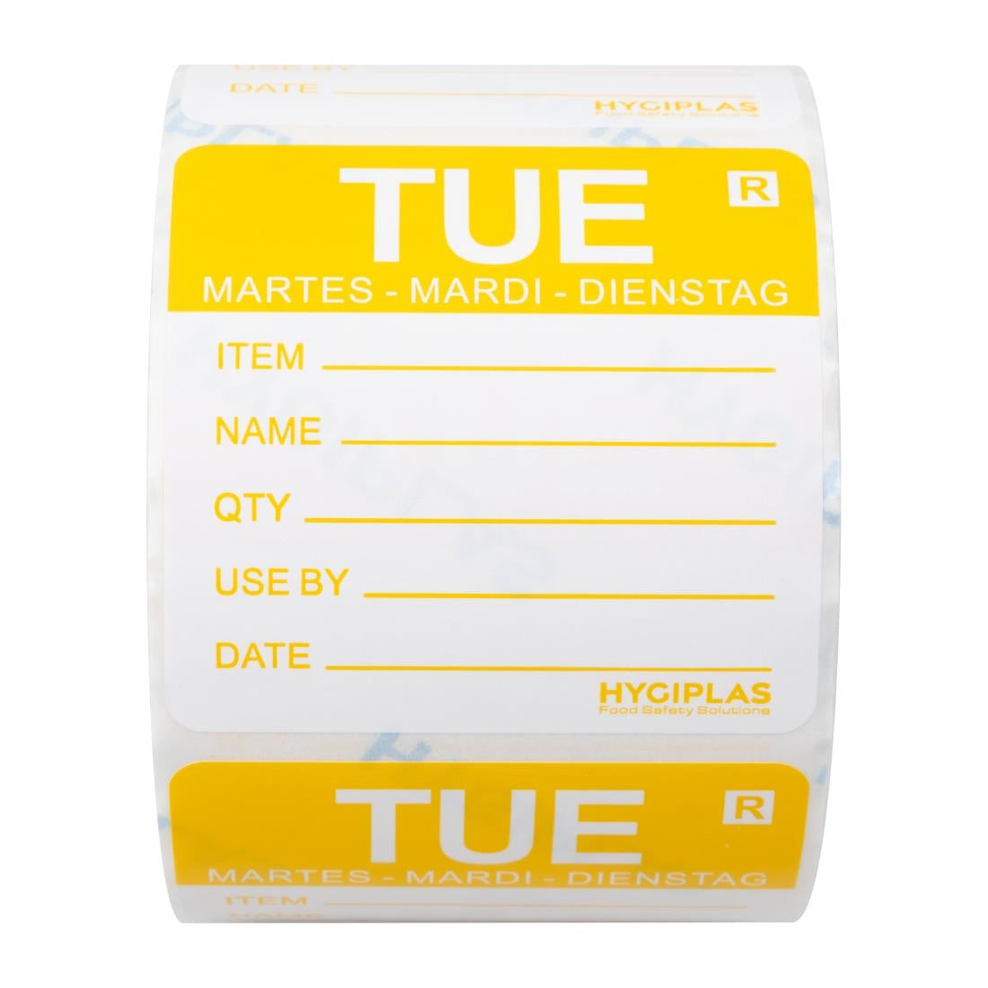 Etiquette amovible Hygiplas jour de la semaine Mardi (lot de 500) — L067