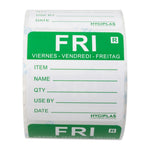 Etiquette amovible Hygiplas jour de la semaine Vendredi (lot de 500) — L070