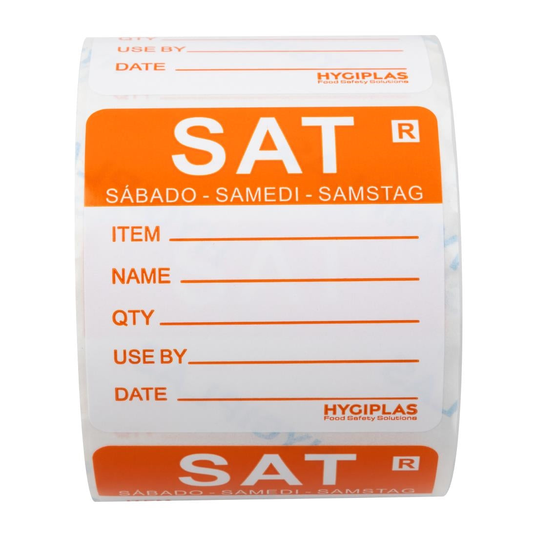 Etiquette amovible Hygiplas jour de la semaine Samedi (lot de 500) — L071