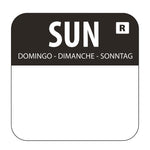Etiquettes alimentaires code couleur noir Hygiplas dimanche 24mm (lot de 1000) — L930