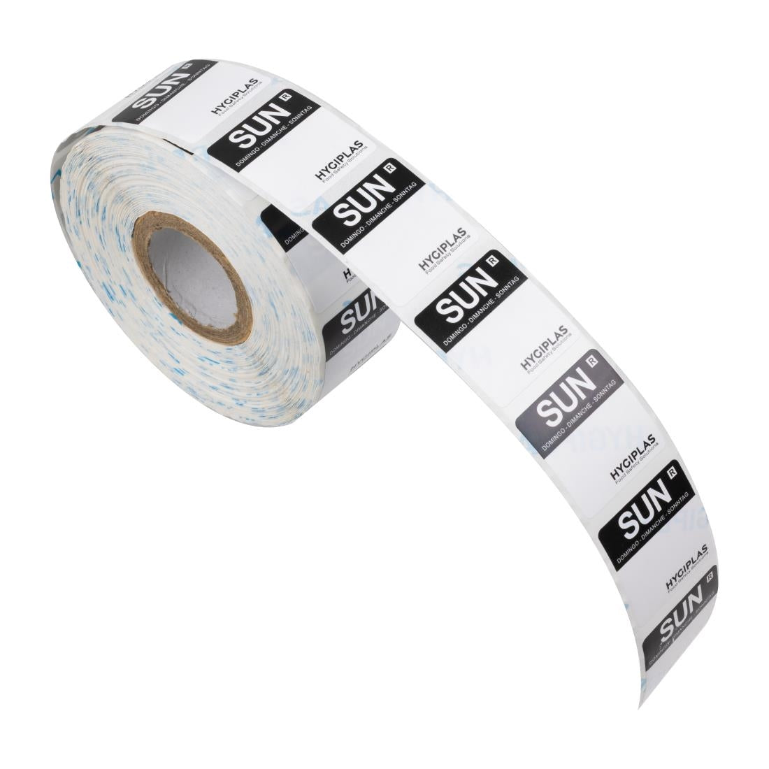 Etiquettes alimentaires code couleur noir Hygiplas dimanche 24mm (lot de 1000) — L930