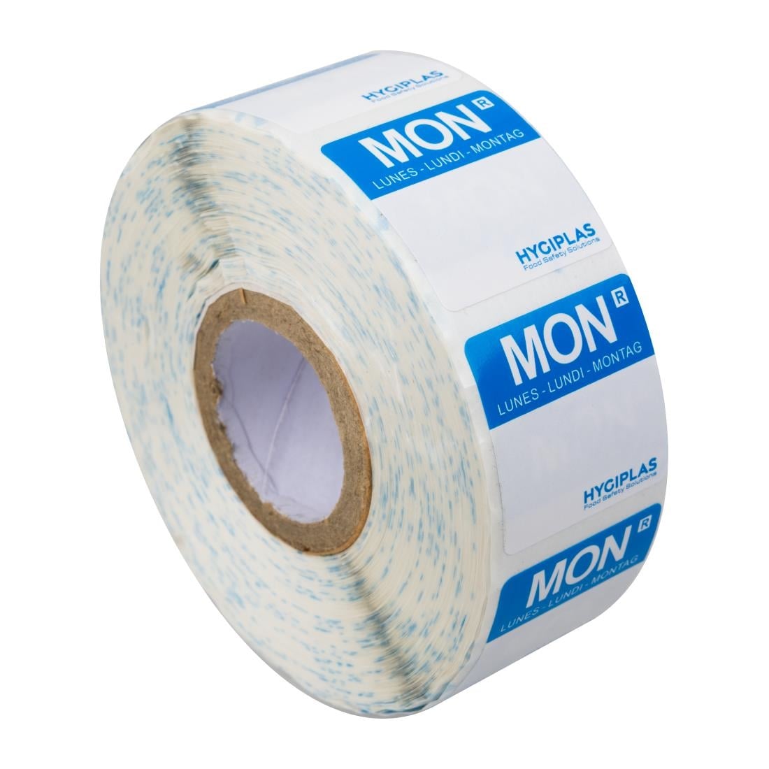 Etiquettes alimentaires code couleur bleu Hygiplas lundi 24mm (lot de 1000) — L931