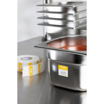Etiquettes alimentaires code couleur jaune Hygiplas mardi 24mm (lot de 1000) — L932