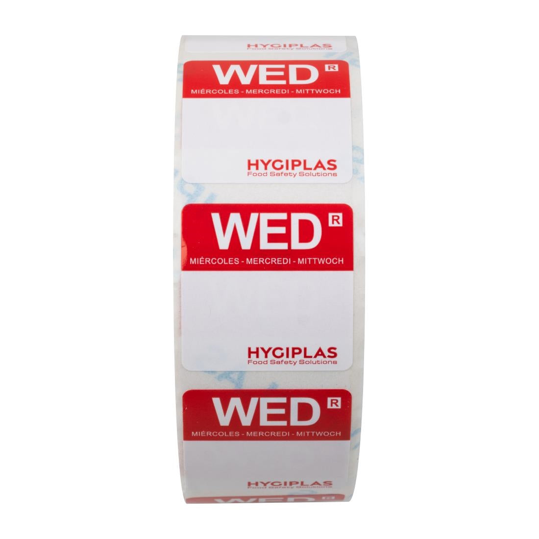 Etiquettes alimentaires code couleur rouge Hygiplas mercredi 24mm (lot de 1000) — L933