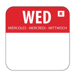 Etiquettes alimentaires code couleur rouge Hygiplas mercredi 24mm (lot de 1000) — L933