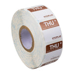 Etiquettes alimentaires code couleur marron Hygiplas jeudi 24mm (lot de 1000) — L934
