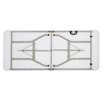 Table pliante rectangulaire Bolero blanche 1,8 m — LL001