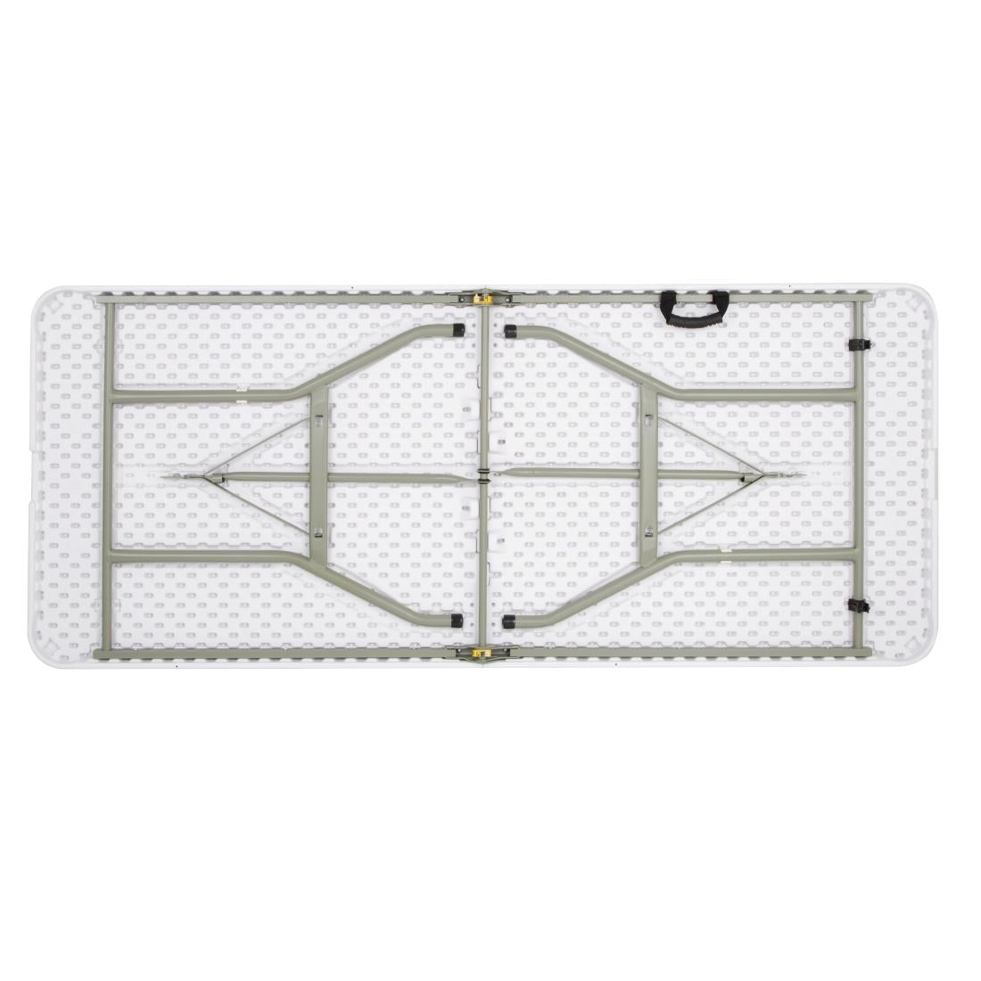 Table pliante rectangulaire Bolero blanche 1,8 m — LL001