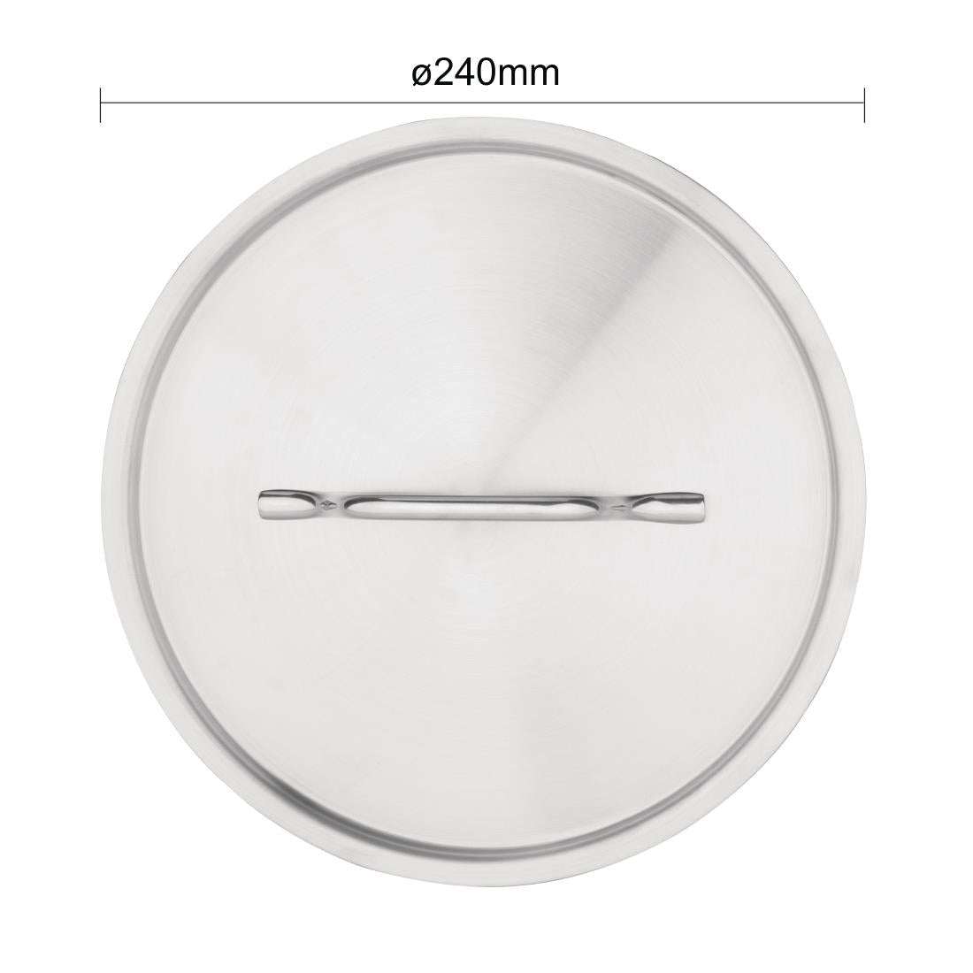 Couvercle en acier inoxydable Vogue 240mm — M950