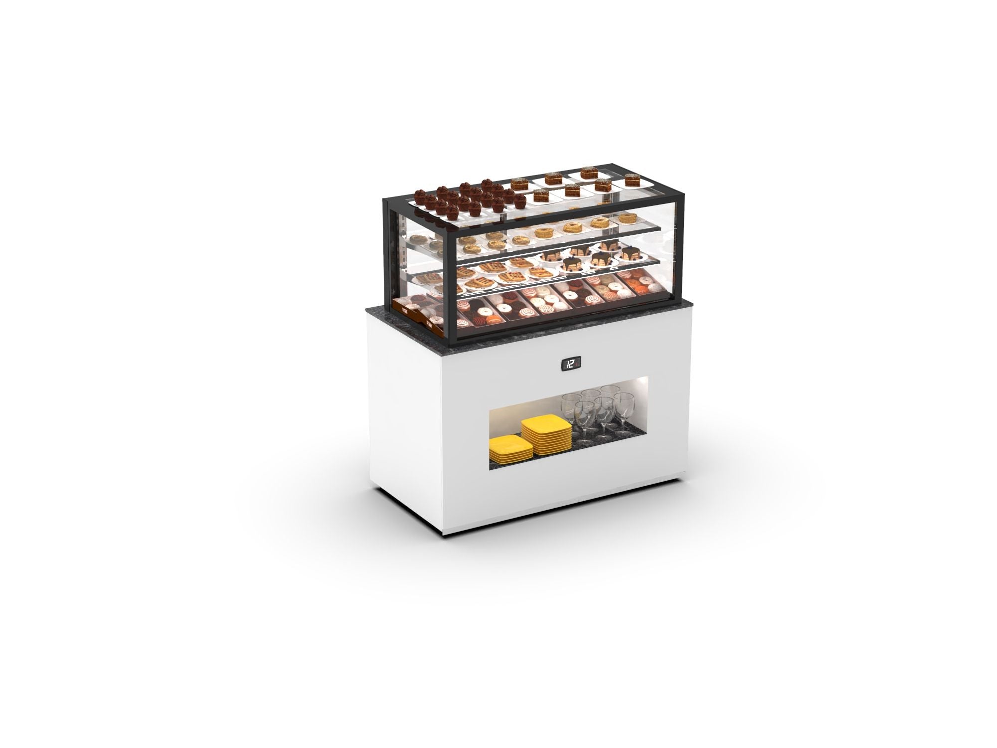 Buffet Chaud Sayl Integra Sahara – Vitrine Supérieure – Accès Arrière – 1300x700x1400 mm