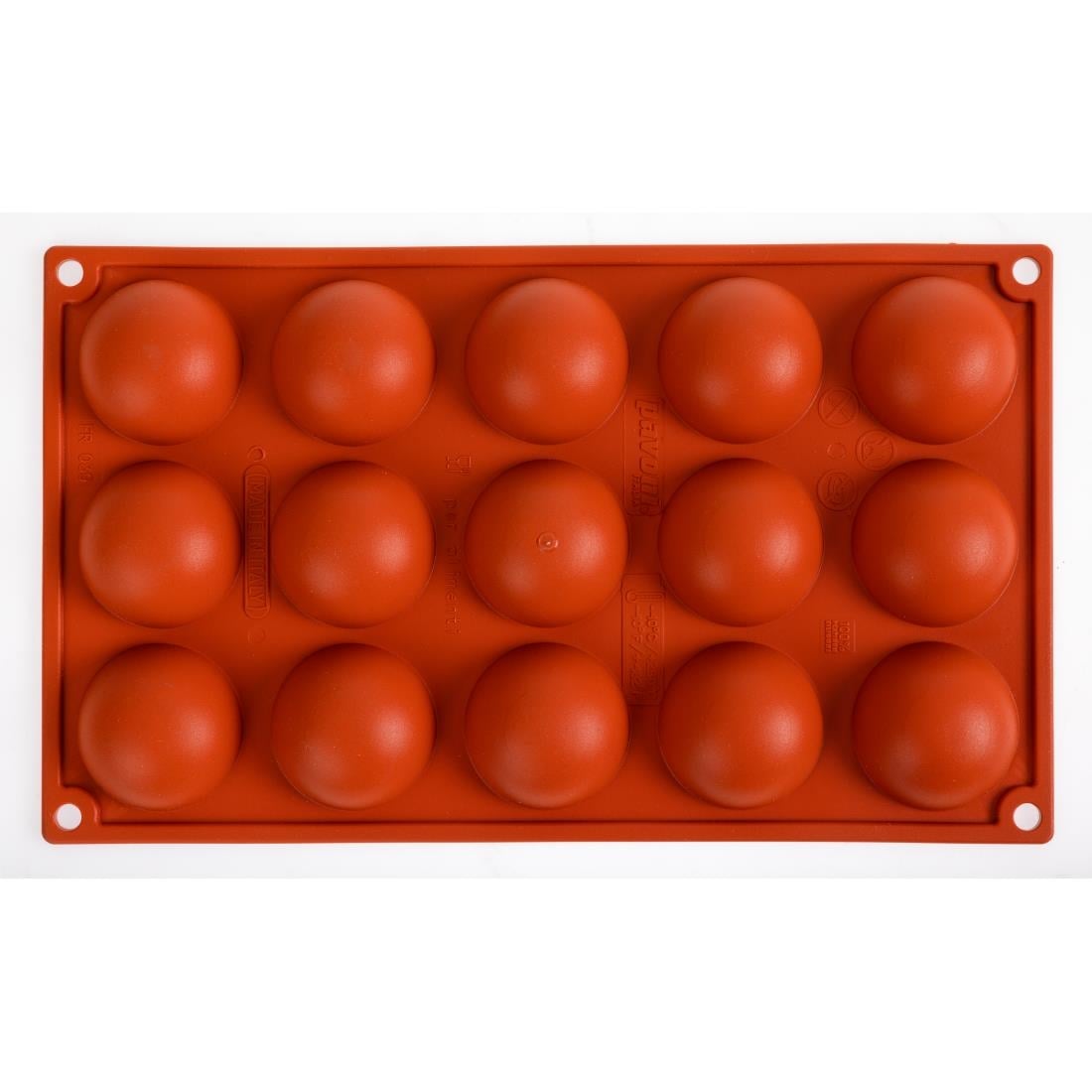 Plaque 15 demi-sphères en silicone Pavoni Formaflex — N936
