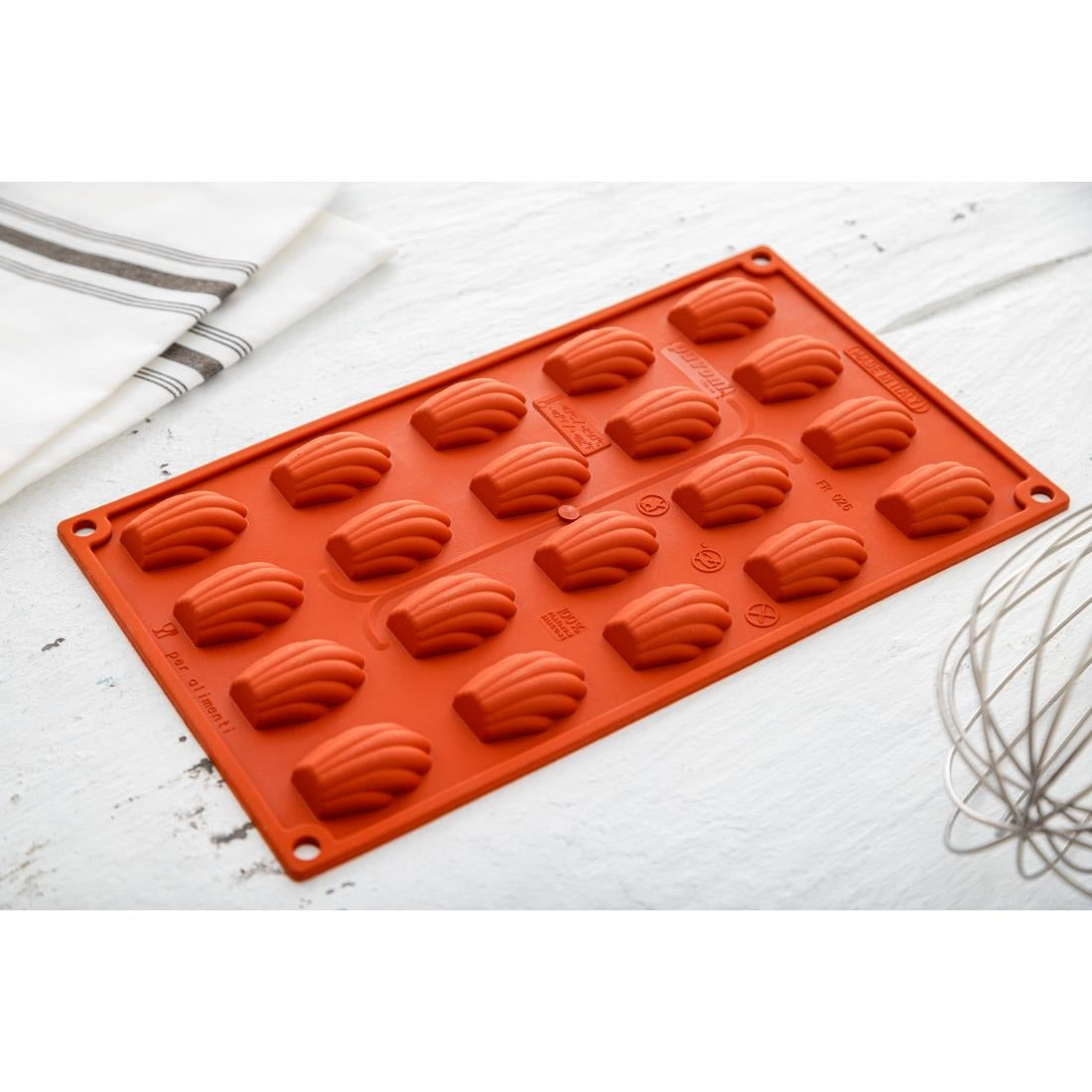 Plaque 20 mini-madeleines en silicone Pavoni Formaflex — N939