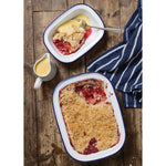 Plats de service rectangulaires acier émaillé Olympia 280x190mm (lot de 6) — GM510