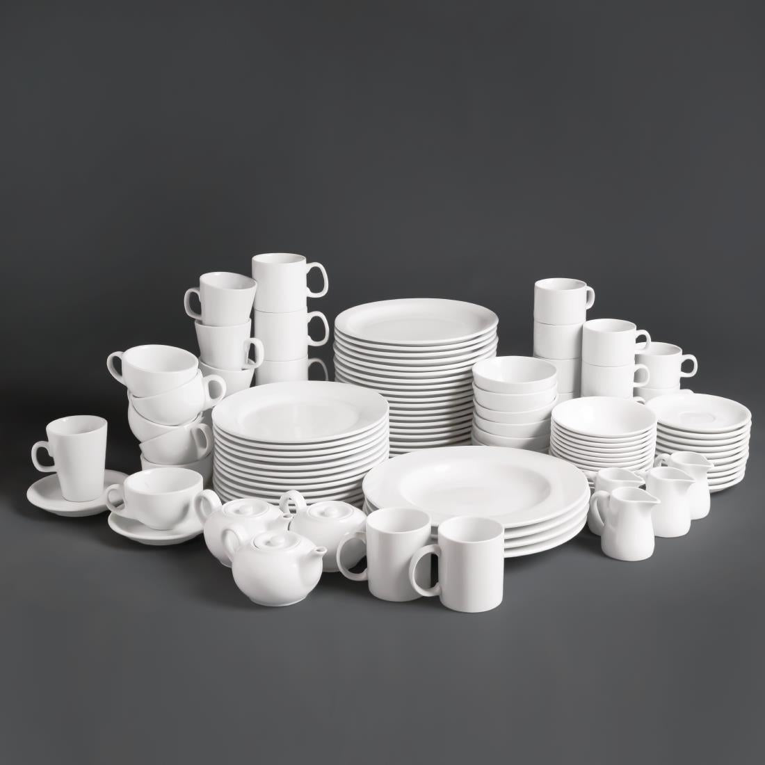 Tasses à cappuccino blanches 284ml Olympia (lot de 12) — CB462
