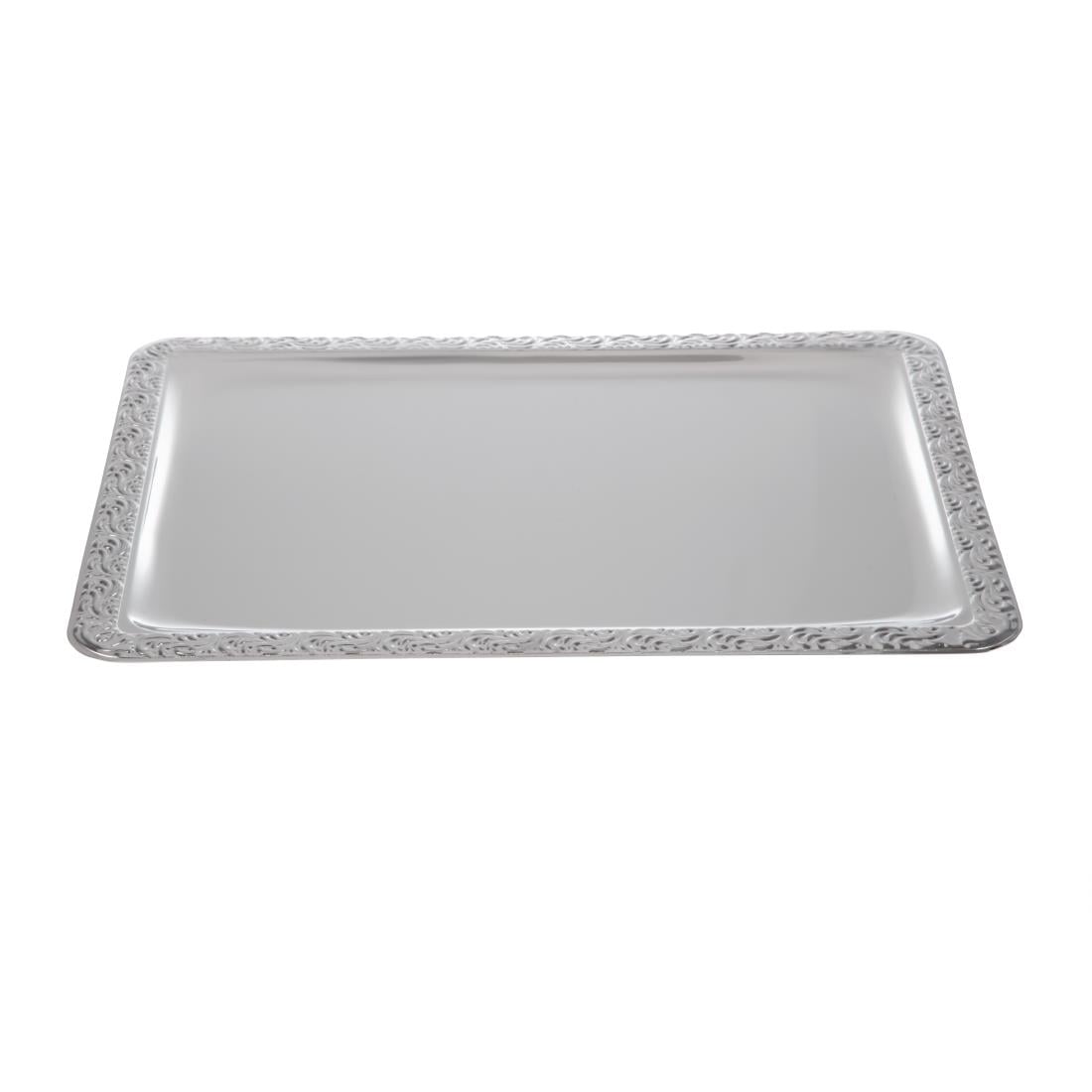 Plateau de service rectangulaire inox APS 420 x 310mm — P005