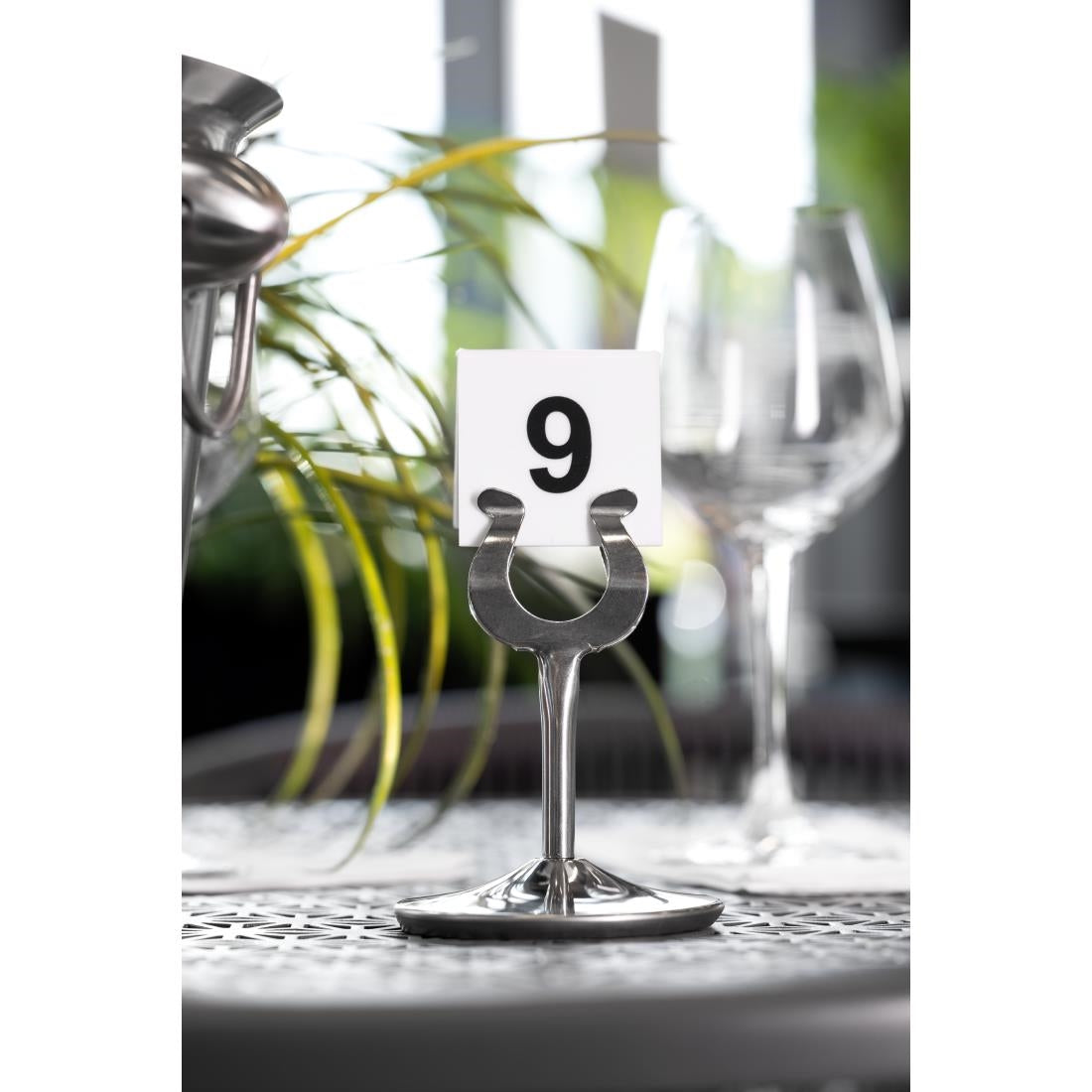 Support numéro de table en inox Olympia 100mm — P342