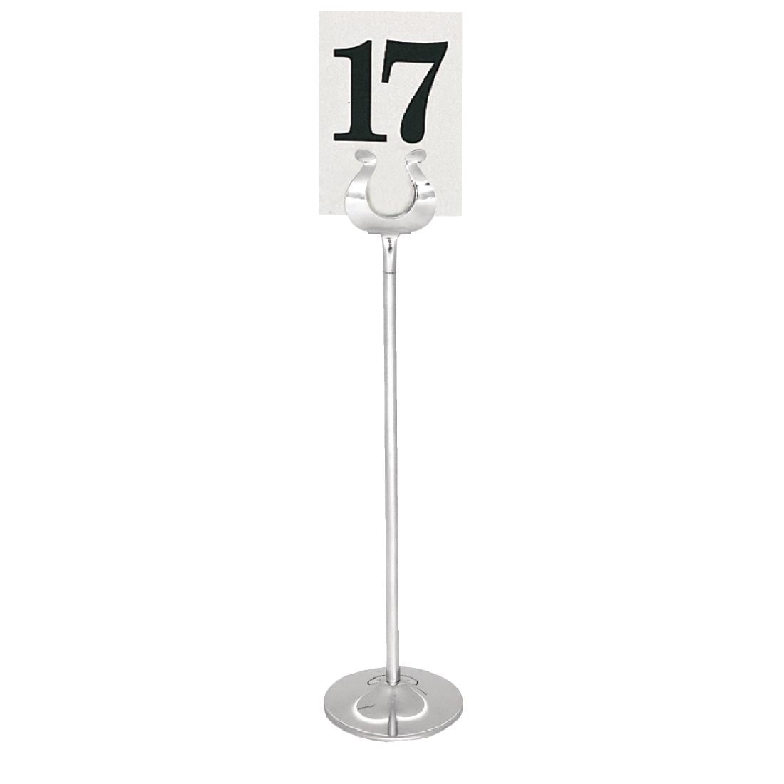 Support numéro de table en inox Olympia 255mm — W621