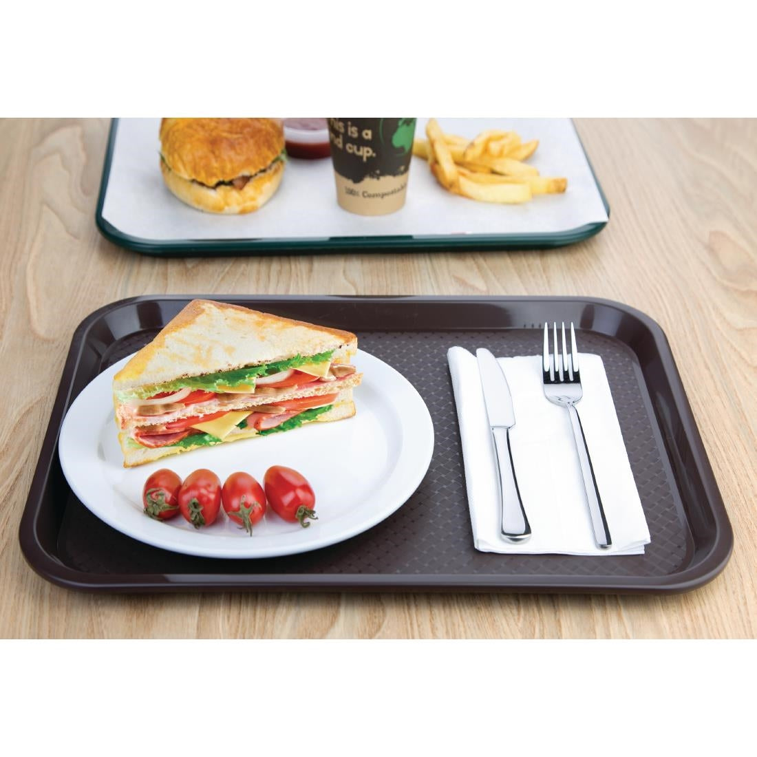 Plateau self-service Olympia Kristallon 305 x 415mm marron — P503